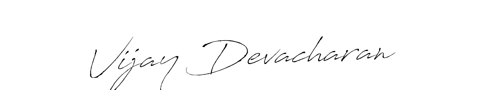 Create a beautiful signature design for name Vijay Devacharan. With this signature (Antro_Vectra) fonts, you can make a handwritten signature for free. Vijay Devacharan signature style 6 images and pictures png
