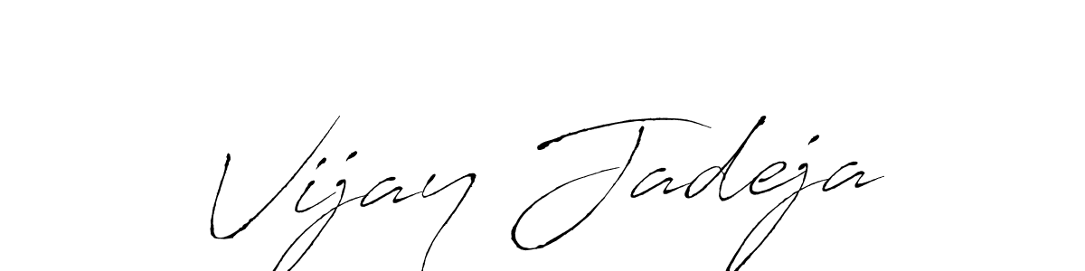 Create a beautiful signature design for name Vijay Jadeja. With this signature (Antro_Vectra) fonts, you can make a handwritten signature for free. Vijay Jadeja signature style 6 images and pictures png
