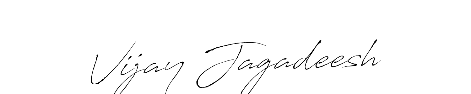 Make a beautiful signature design for name Vijay Jagadeesh. With this signature (Antro_Vectra) style, you can create a handwritten signature for free. Vijay Jagadeesh signature style 6 images and pictures png