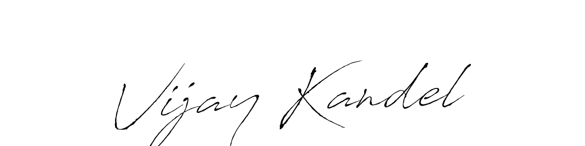 How to make Vijay Kandel name signature. Use Antro_Vectra style for creating short signs online. This is the latest handwritten sign. Vijay Kandel signature style 6 images and pictures png