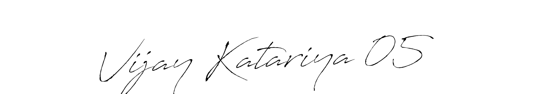 Design your own signature with our free online signature maker. With this signature software, you can create a handwritten (Antro_Vectra) signature for name Vijay Katariya 05. Vijay Katariya 05 signature style 6 images and pictures png