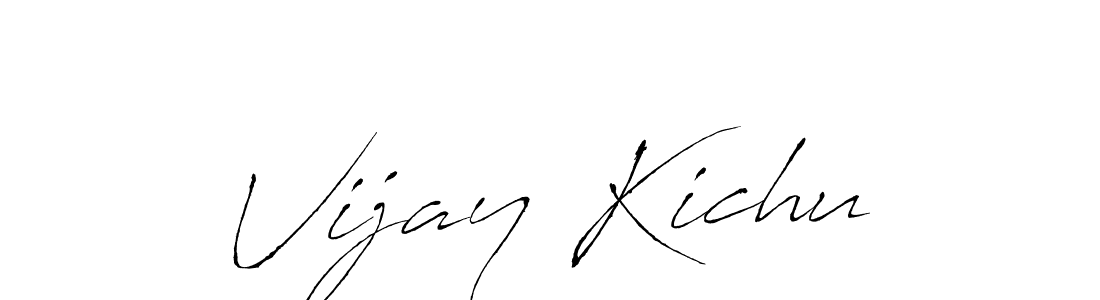 Also You can easily find your signature by using the search form. We will create Vijay Kichu name handwritten signature images for you free of cost using Antro_Vectra sign style. Vijay Kichu signature style 6 images and pictures png