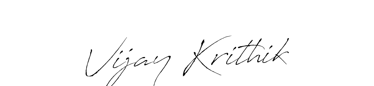 Create a beautiful signature design for name Vijay Krithik. With this signature (Antro_Vectra) fonts, you can make a handwritten signature for free. Vijay Krithik signature style 6 images and pictures png