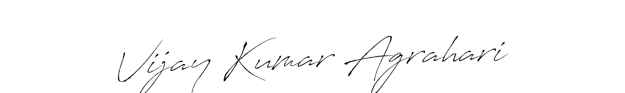 Vijay Kumar Agrahari stylish signature style. Best Handwritten Sign (Antro_Vectra) for my name. Handwritten Signature Collection Ideas for my name Vijay Kumar Agrahari. Vijay Kumar Agrahari signature style 6 images and pictures png