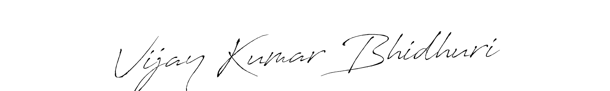 Use a signature maker to create a handwritten signature online. With this signature software, you can design (Antro_Vectra) your own signature for name Vijay Kumar Bhidhuri. Vijay Kumar Bhidhuri signature style 6 images and pictures png