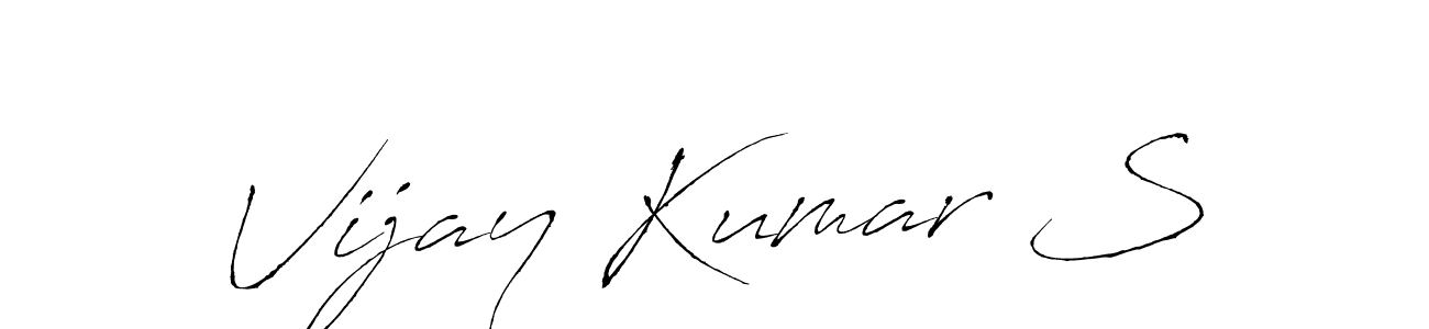 How to make Vijay Kumar S name signature. Use Antro_Vectra style for creating short signs online. This is the latest handwritten sign. Vijay Kumar S signature style 6 images and pictures png