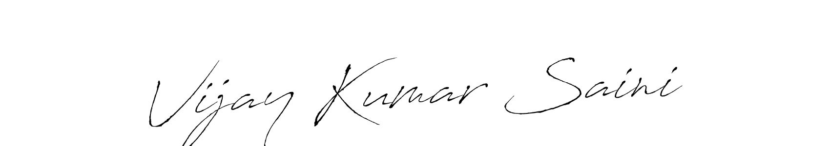 Create a beautiful signature design for name Vijay Kumar Saini. With this signature (Antro_Vectra) fonts, you can make a handwritten signature for free. Vijay Kumar Saini signature style 6 images and pictures png