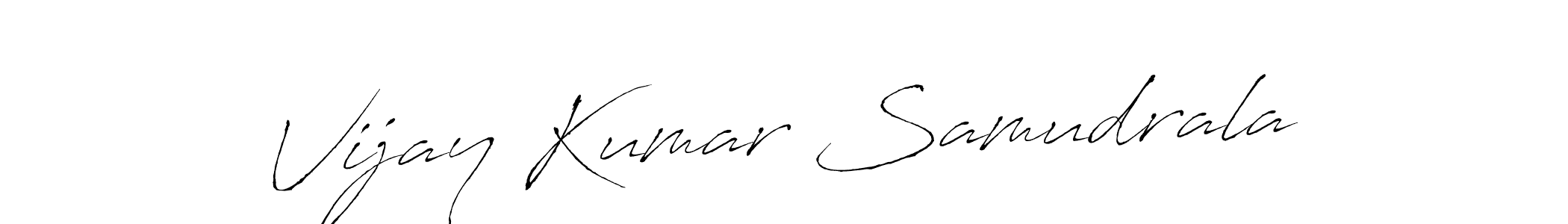 How to make Vijay Kumar Samudrala signature? Antro_Vectra is a professional autograph style. Create handwritten signature for Vijay Kumar Samudrala name. Vijay Kumar Samudrala signature style 6 images and pictures png