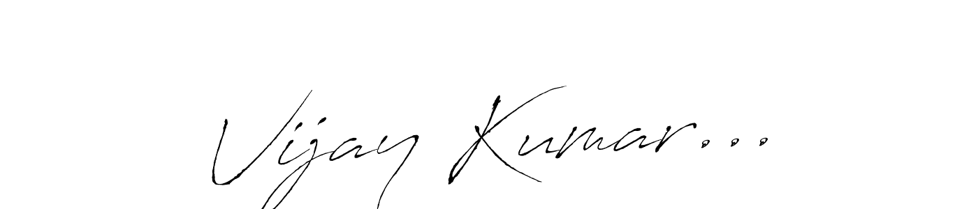 Create a beautiful signature design for name Vijay Kumar.... With this signature (Antro_Vectra) fonts, you can make a handwritten signature for free. Vijay Kumar... signature style 6 images and pictures png