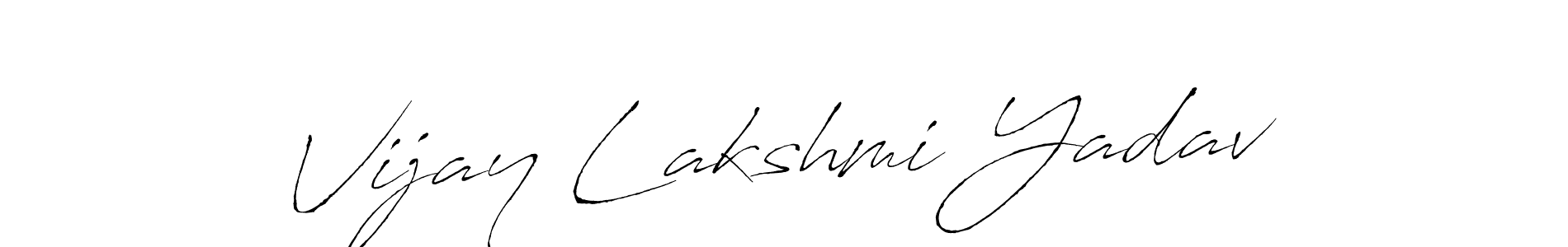 Vijay Lakshmi Yadav stylish signature style. Best Handwritten Sign (Antro_Vectra) for my name. Handwritten Signature Collection Ideas for my name Vijay Lakshmi Yadav. Vijay Lakshmi Yadav signature style 6 images and pictures png