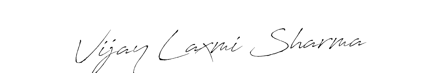 Antro_Vectra is a professional signature style that is perfect for those who want to add a touch of class to their signature. It is also a great choice for those who want to make their signature more unique. Get Vijay Laxmi Sharma name to fancy signature for free. Vijay Laxmi Sharma signature style 6 images and pictures png