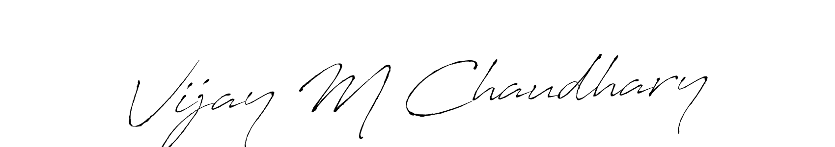 It looks lik you need a new signature style for name Vijay M Chaudhary. Design unique handwritten (Antro_Vectra) signature with our free signature maker in just a few clicks. Vijay M Chaudhary signature style 6 images and pictures png