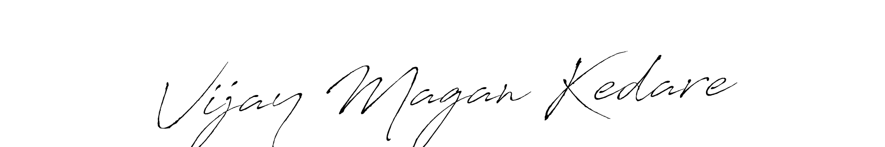 How to make Vijay Magan Kedare name signature. Use Antro_Vectra style for creating short signs online. This is the latest handwritten sign. Vijay Magan Kedare signature style 6 images and pictures png