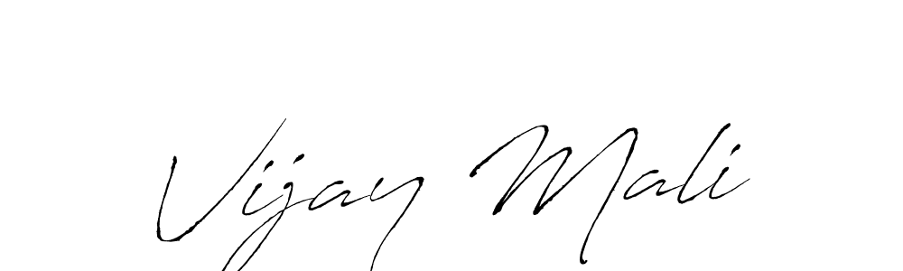 Make a beautiful signature design for name Vijay Mali. With this signature (Antro_Vectra) style, you can create a handwritten signature for free. Vijay Mali signature style 6 images and pictures png