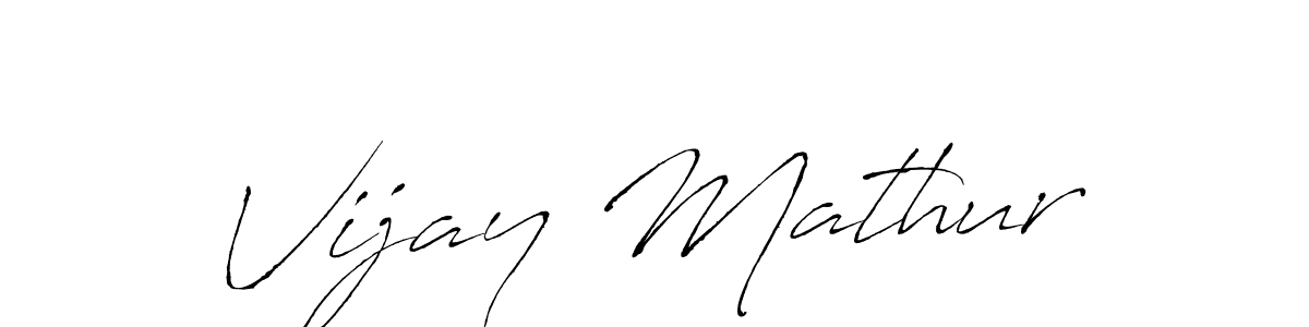 Antro_Vectra is a professional signature style that is perfect for those who want to add a touch of class to their signature. It is also a great choice for those who want to make their signature more unique. Get Vijay Mathur name to fancy signature for free. Vijay Mathur signature style 6 images and pictures png