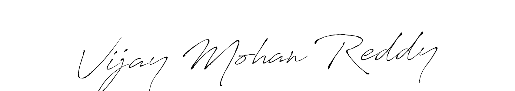 Create a beautiful signature design for name Vijay Mohan Reddy. With this signature (Antro_Vectra) fonts, you can make a handwritten signature for free. Vijay Mohan Reddy signature style 6 images and pictures png