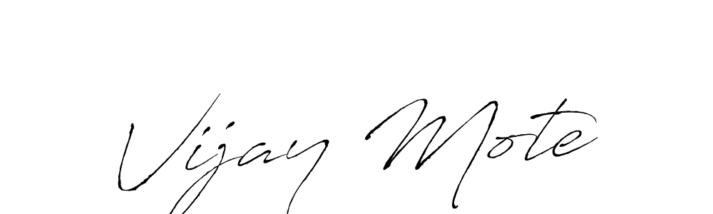 How to make Vijay Mote name signature. Use Antro_Vectra style for creating short signs online. This is the latest handwritten sign. Vijay Mote signature style 6 images and pictures png