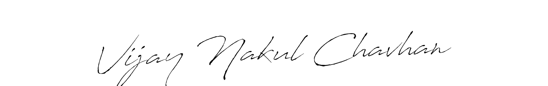 Make a beautiful signature design for name Vijay Nakul Chavhan. With this signature (Antro_Vectra) style, you can create a handwritten signature for free. Vijay Nakul Chavhan signature style 6 images and pictures png