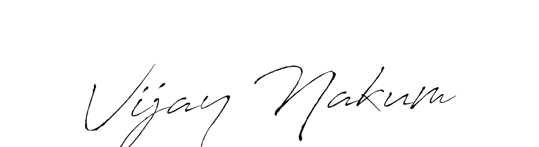 Use a signature maker to create a handwritten signature online. With this signature software, you can design (Antro_Vectra) your own signature for name Vijay Nakum. Vijay Nakum signature style 6 images and pictures png