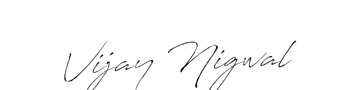 Use a signature maker to create a handwritten signature online. With this signature software, you can design (Antro_Vectra) your own signature for name Vijay Nigwal. Vijay Nigwal signature style 6 images and pictures png