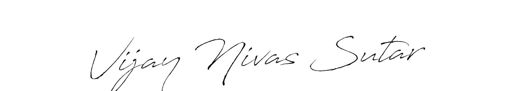 How to make Vijay Nivas Sutar name signature. Use Antro_Vectra style for creating short signs online. This is the latest handwritten sign. Vijay Nivas Sutar signature style 6 images and pictures png