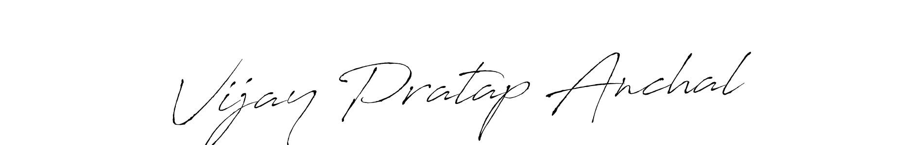 How to make Vijay Pratap Anchal signature? Antro_Vectra is a professional autograph style. Create handwritten signature for Vijay Pratap Anchal name. Vijay Pratap Anchal signature style 6 images and pictures png