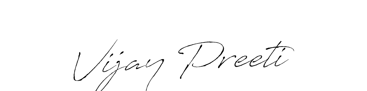 Use a signature maker to create a handwritten signature online. With this signature software, you can design (Antro_Vectra) your own signature for name Vijay Preeti. Vijay Preeti signature style 6 images and pictures png