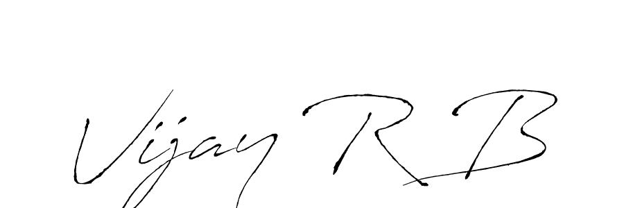 Make a beautiful signature design for name Vijay R B. With this signature (Antro_Vectra) style, you can create a handwritten signature for free. Vijay R B signature style 6 images and pictures png