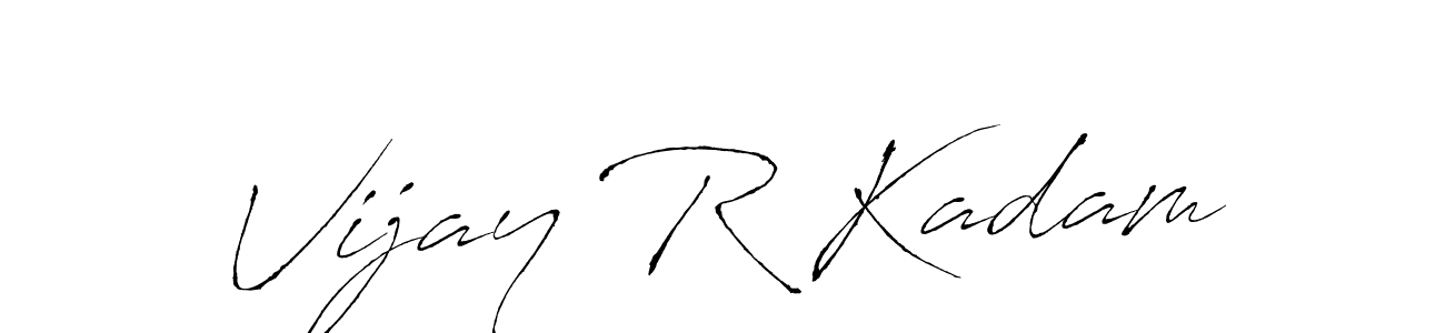 if you are searching for the best signature style for your name Vijay R Kadam. so please give up your signature search. here we have designed multiple signature styles  using Antro_Vectra. Vijay R Kadam signature style 6 images and pictures png