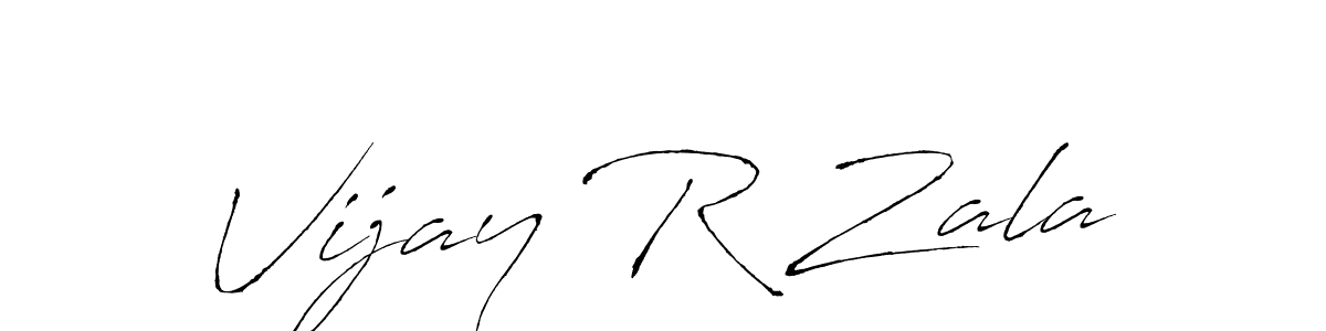 You should practise on your own different ways (Antro_Vectra) to write your name (Vijay R Zala) in signature. don't let someone else do it for you. Vijay R Zala signature style 6 images and pictures png