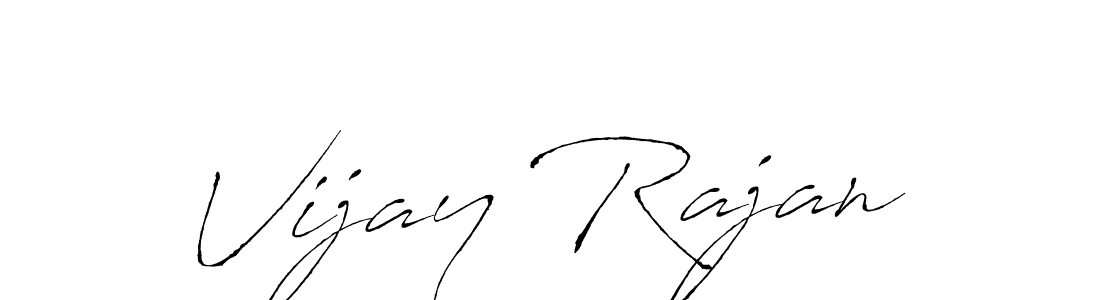 Vijay Rajan stylish signature style. Best Handwritten Sign (Antro_Vectra) for my name. Handwritten Signature Collection Ideas for my name Vijay Rajan. Vijay Rajan signature style 6 images and pictures png