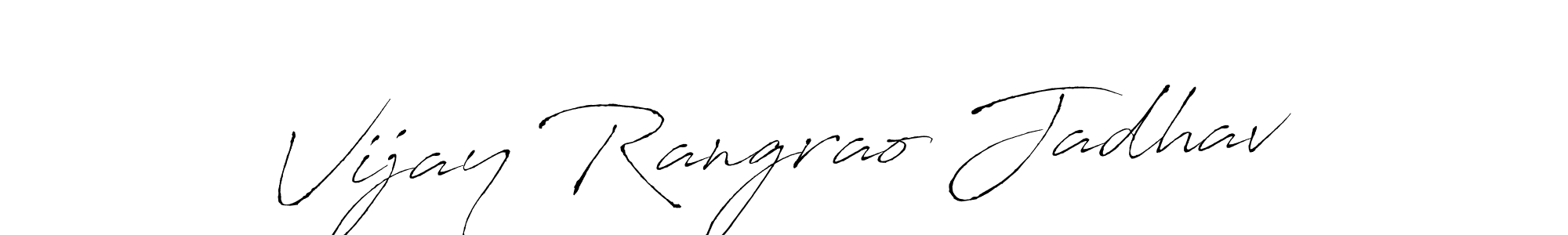 Design your own signature with our free online signature maker. With this signature software, you can create a handwritten (Antro_Vectra) signature for name Vijay Rangrao Jadhav. Vijay Rangrao Jadhav signature style 6 images and pictures png