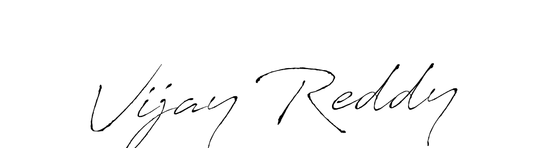 How to make Vijay Reddy name signature. Use Antro_Vectra style for creating short signs online. This is the latest handwritten sign. Vijay Reddy signature style 6 images and pictures png