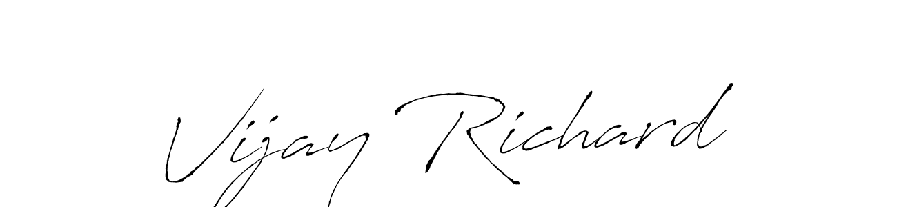 Make a beautiful signature design for name Vijay Richard. With this signature (Antro_Vectra) style, you can create a handwritten signature for free. Vijay Richard signature style 6 images and pictures png