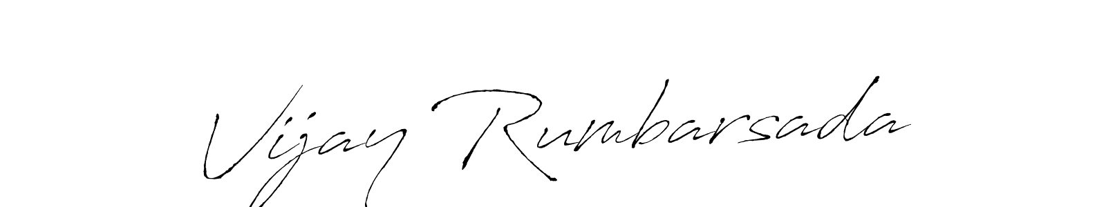 How to make Vijay Rumbarsada signature? Antro_Vectra is a professional autograph style. Create handwritten signature for Vijay Rumbarsada name. Vijay Rumbarsada signature style 6 images and pictures png