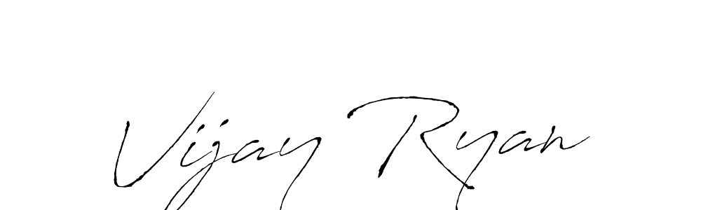 Design your own signature with our free online signature maker. With this signature software, you can create a handwritten (Antro_Vectra) signature for name Vijay Ryan. Vijay Ryan signature style 6 images and pictures png