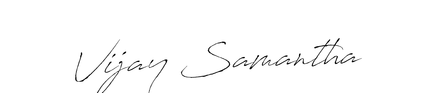 Antro_Vectra is a professional signature style that is perfect for those who want to add a touch of class to their signature. It is also a great choice for those who want to make their signature more unique. Get Vijay Samantha name to fancy signature for free. Vijay Samantha signature style 6 images and pictures png