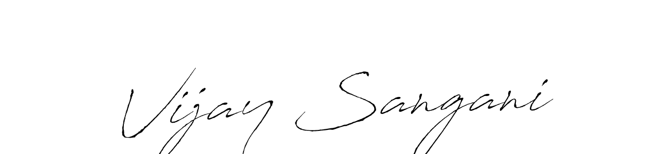 Similarly Antro_Vectra is the best handwritten signature design. Signature creator online .You can use it as an online autograph creator for name Vijay Sangani. Vijay Sangani signature style 6 images and pictures png