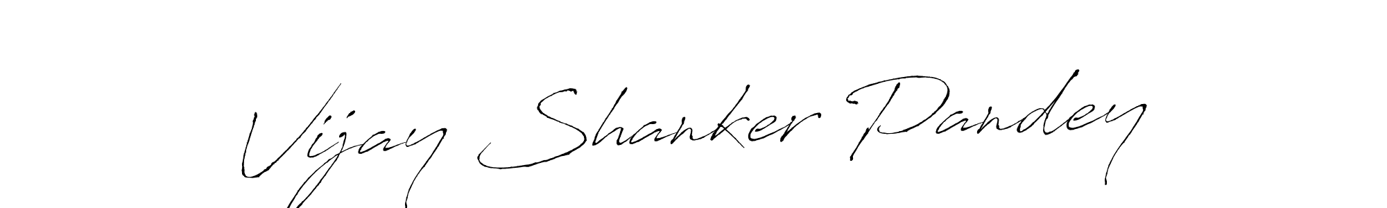 Vijay Shanker Pandey stylish signature style. Best Handwritten Sign (Antro_Vectra) for my name. Handwritten Signature Collection Ideas for my name Vijay Shanker Pandey. Vijay Shanker Pandey signature style 6 images and pictures png