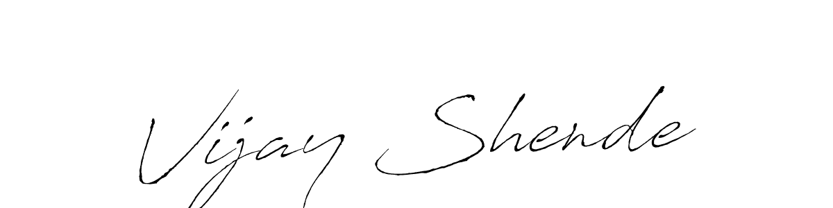 Design your own signature with our free online signature maker. With this signature software, you can create a handwritten (Antro_Vectra) signature for name Vijay Shende. Vijay Shende signature style 6 images and pictures png