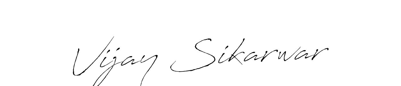 Make a beautiful signature design for name Vijay Sikarwar. With this signature (Antro_Vectra) style, you can create a handwritten signature for free. Vijay Sikarwar signature style 6 images and pictures png