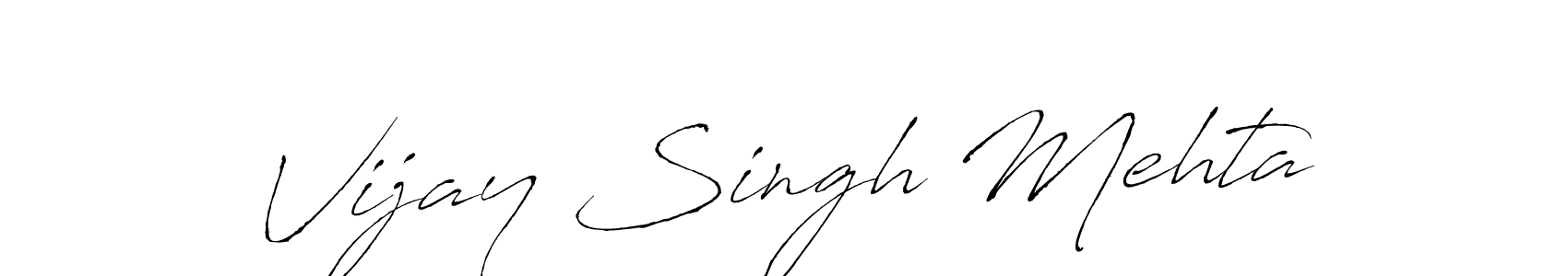 Design your own signature with our free online signature maker. With this signature software, you can create a handwritten (Antro_Vectra) signature for name Vijay Singh Mehta. Vijay Singh Mehta signature style 6 images and pictures png