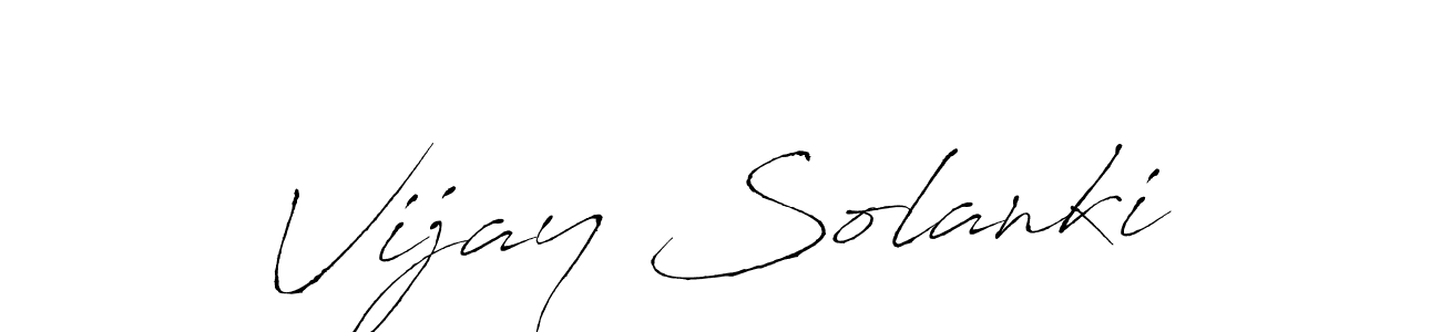 Make a beautiful signature design for name Vijay Solanki. With this signature (Antro_Vectra) style, you can create a handwritten signature for free. Vijay Solanki signature style 6 images and pictures png