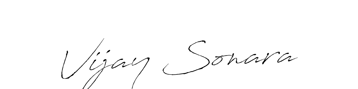 How to make Vijay Sonara name signature. Use Antro_Vectra style for creating short signs online. This is the latest handwritten sign. Vijay Sonara signature style 6 images and pictures png