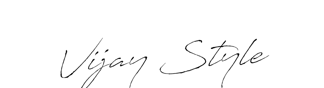 Make a beautiful signature design for name Vijay Style. With this signature (Antro_Vectra) style, you can create a handwritten signature for free. Vijay Style signature style 6 images and pictures png