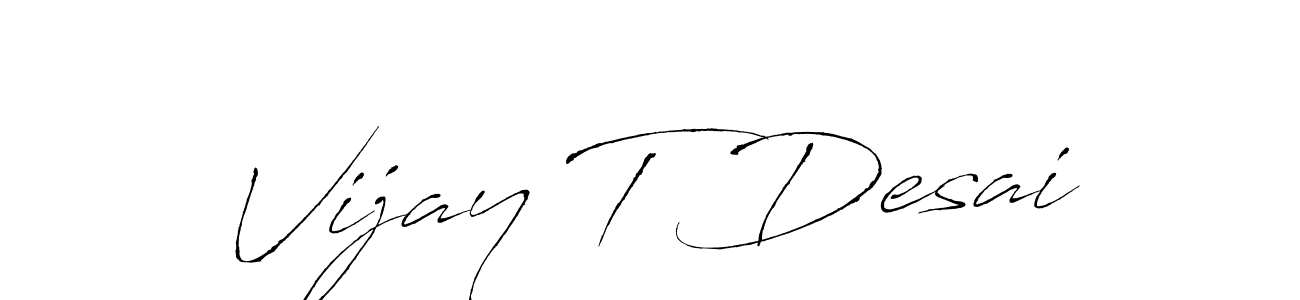 Best and Professional Signature Style for Vijay T Desai. Antro_Vectra Best Signature Style Collection. Vijay T Desai signature style 6 images and pictures png