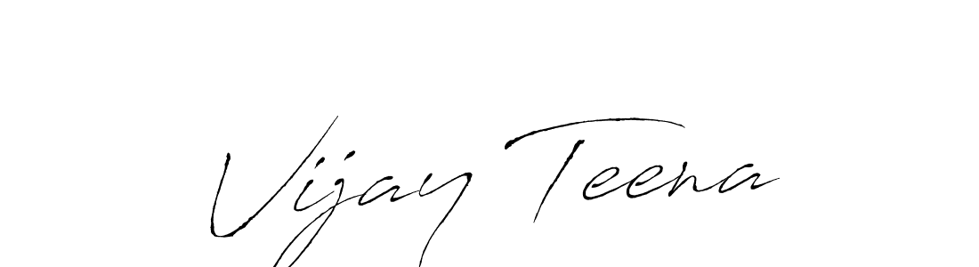 Use a signature maker to create a handwritten signature online. With this signature software, you can design (Antro_Vectra) your own signature for name Vijay Teena. Vijay Teena signature style 6 images and pictures png