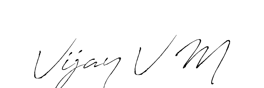 Make a beautiful signature design for name Vijay V M. Use this online signature maker to create a handwritten signature for free. Vijay V M signature style 6 images and pictures png