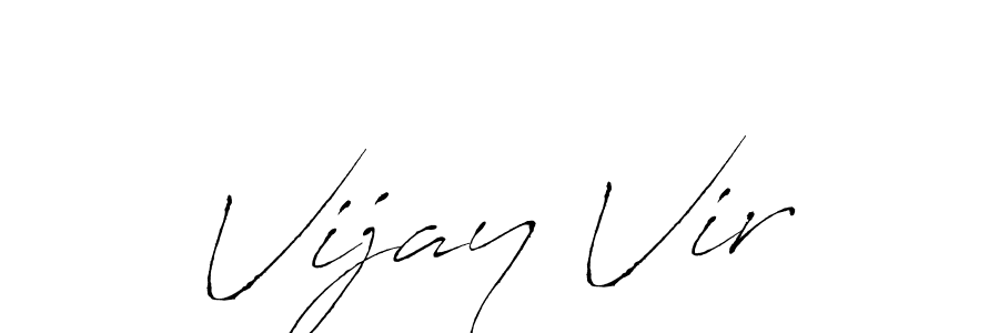 Vijay Vir stylish signature style. Best Handwritten Sign (Antro_Vectra) for my name. Handwritten Signature Collection Ideas for my name Vijay Vir. Vijay Vir signature style 6 images and pictures png