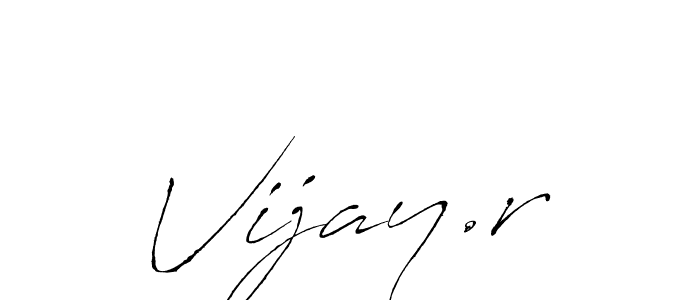 Vijay.r stylish signature style. Best Handwritten Sign (Antro_Vectra) for my name. Handwritten Signature Collection Ideas for my name Vijay.r. Vijay.r signature style 6 images and pictures png